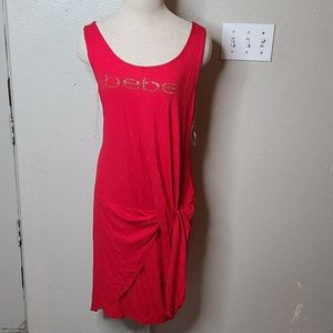Bebe Swavroski Logo Tank Dress